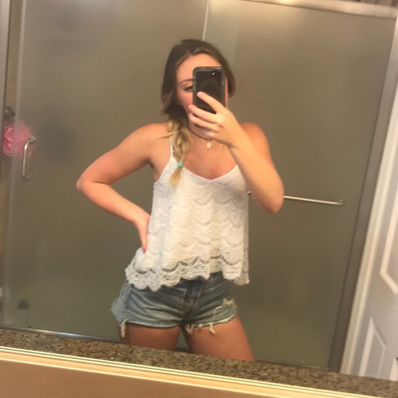 Abercrombie and Fitch pretty lace flowy tank - Picture 4 of 4